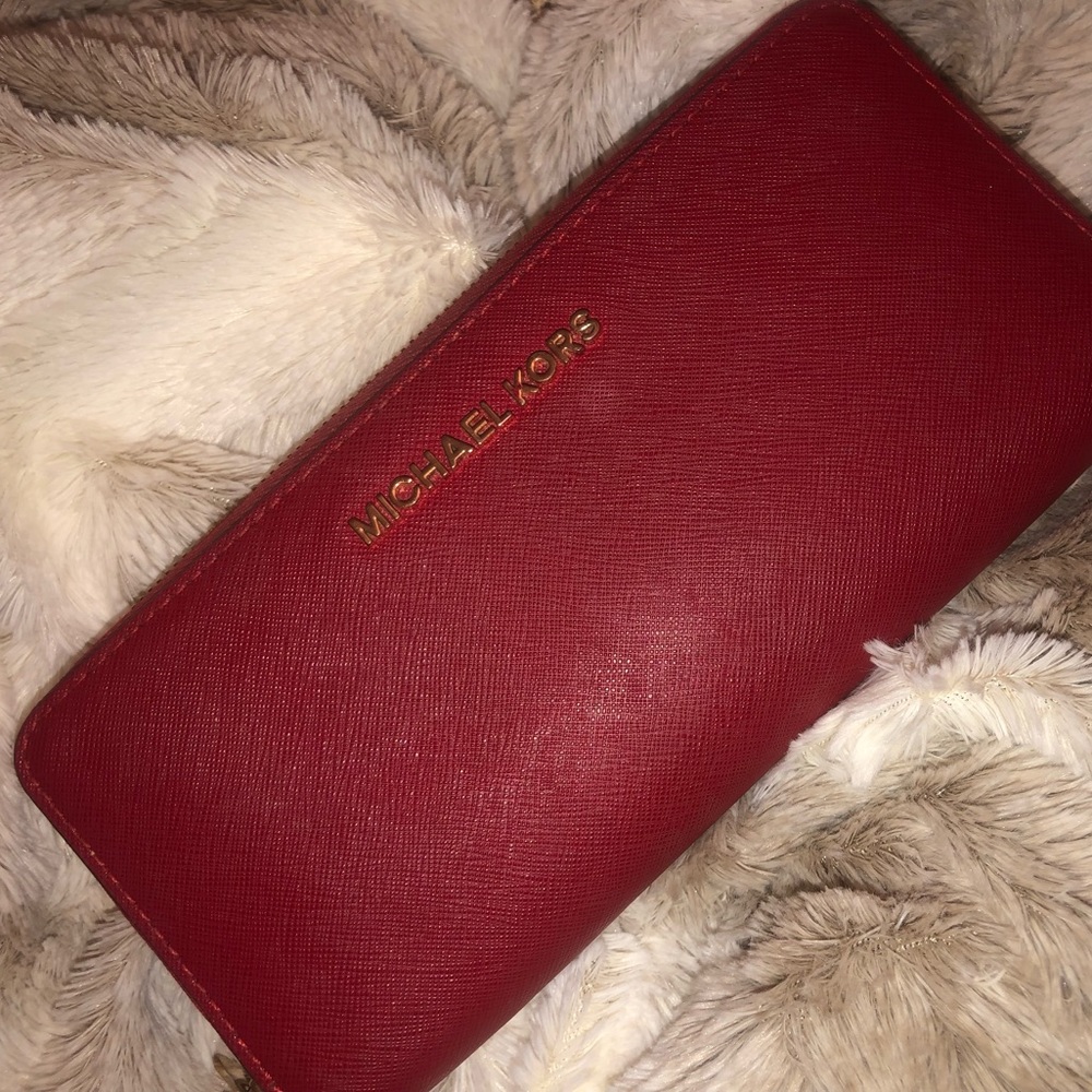 Red Michael Kors wallet